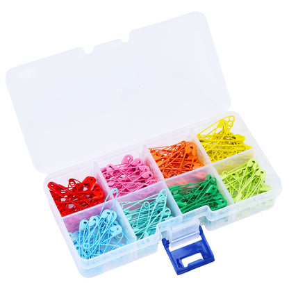 240Pcs Colorful Safety Pins 32mm Stainless Steel Safety Pins Mini DIY Sewing Quilting Tools V1294-YM0523-3117220052511