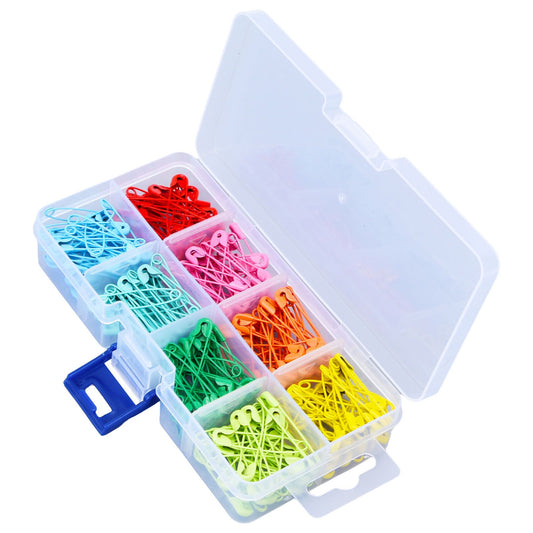 240Pcs Colorful Safety Pins 32mm Stainless Steel Safety Pins Mini DIY Sewing Quilting Tools V1294-YM0523-3117220052511