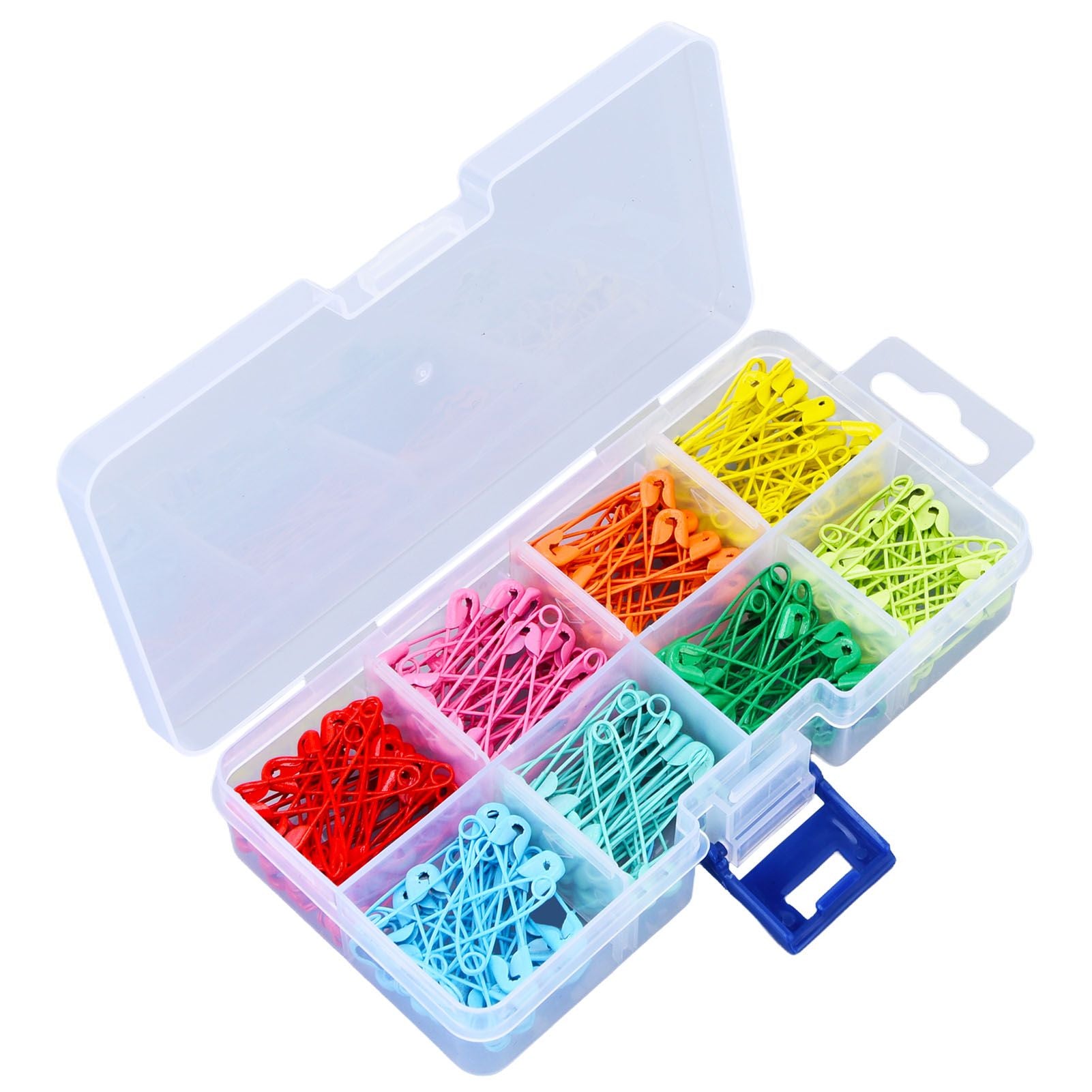 240Pcs Colorful Safety Pins 32mm Stainless Steel Safety Pins Mini DIY Sewing Quilting Tools V1294-YM0523-3117220052511
