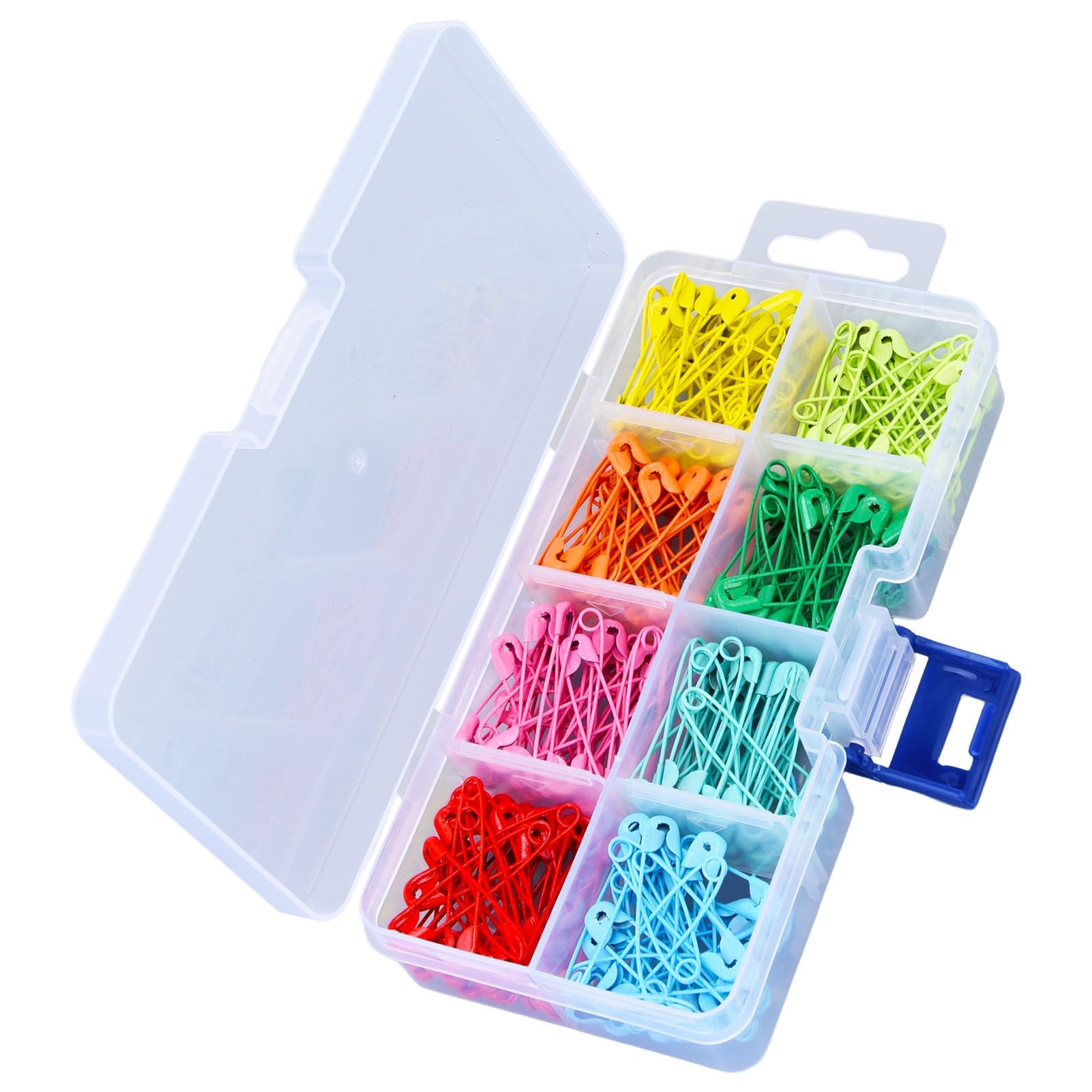 240Pcs Colorful Safety Pins 32mm Stainless Steel Safety Pins Mini DIY Sewing Quilting Tools V1294-YM0523-3117220052511