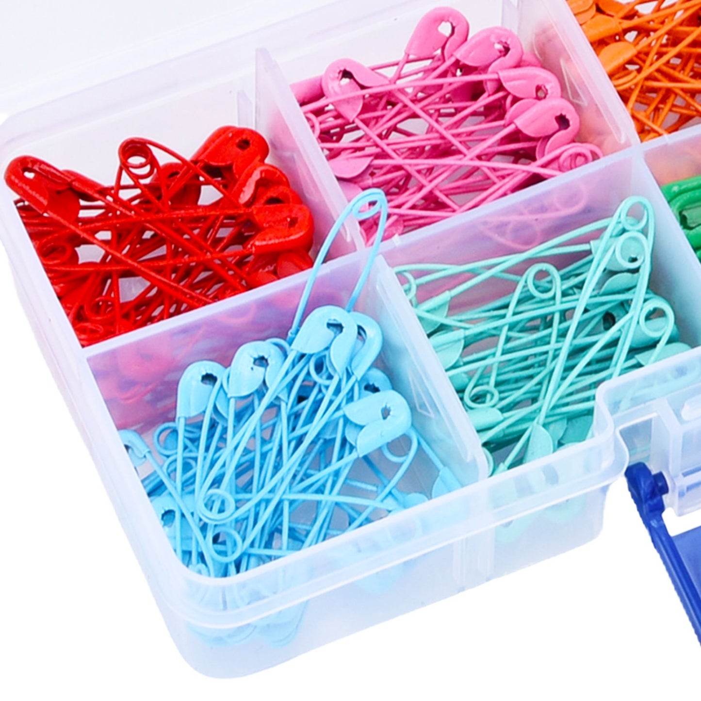 240Pcs Colorful Safety Pins 32mm Stainless Steel Safety Pins Mini DIY Sewing Quilting Tools V1294-YM0523-3117220052511