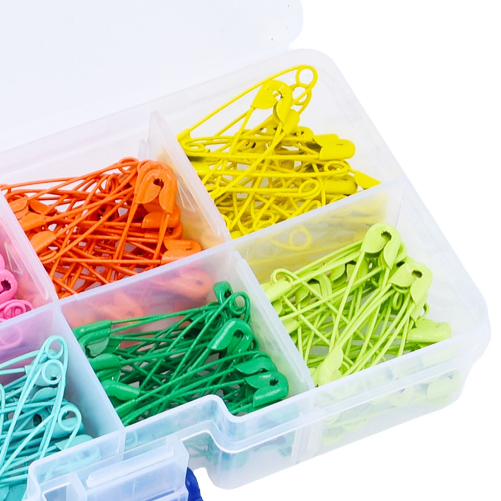 240Pcs Colorful Safety Pins 32mm Stainless Steel Safety Pins Mini DIY Sewing Quilting Tools V1294-YM0523-3117220052511