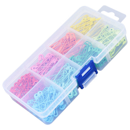 240Pcs Colorful Safety Pins 32mm Stainless Steel Safety Pins Mini DIY Sewing Quilting Tools V1294-YM0523-3117220052511