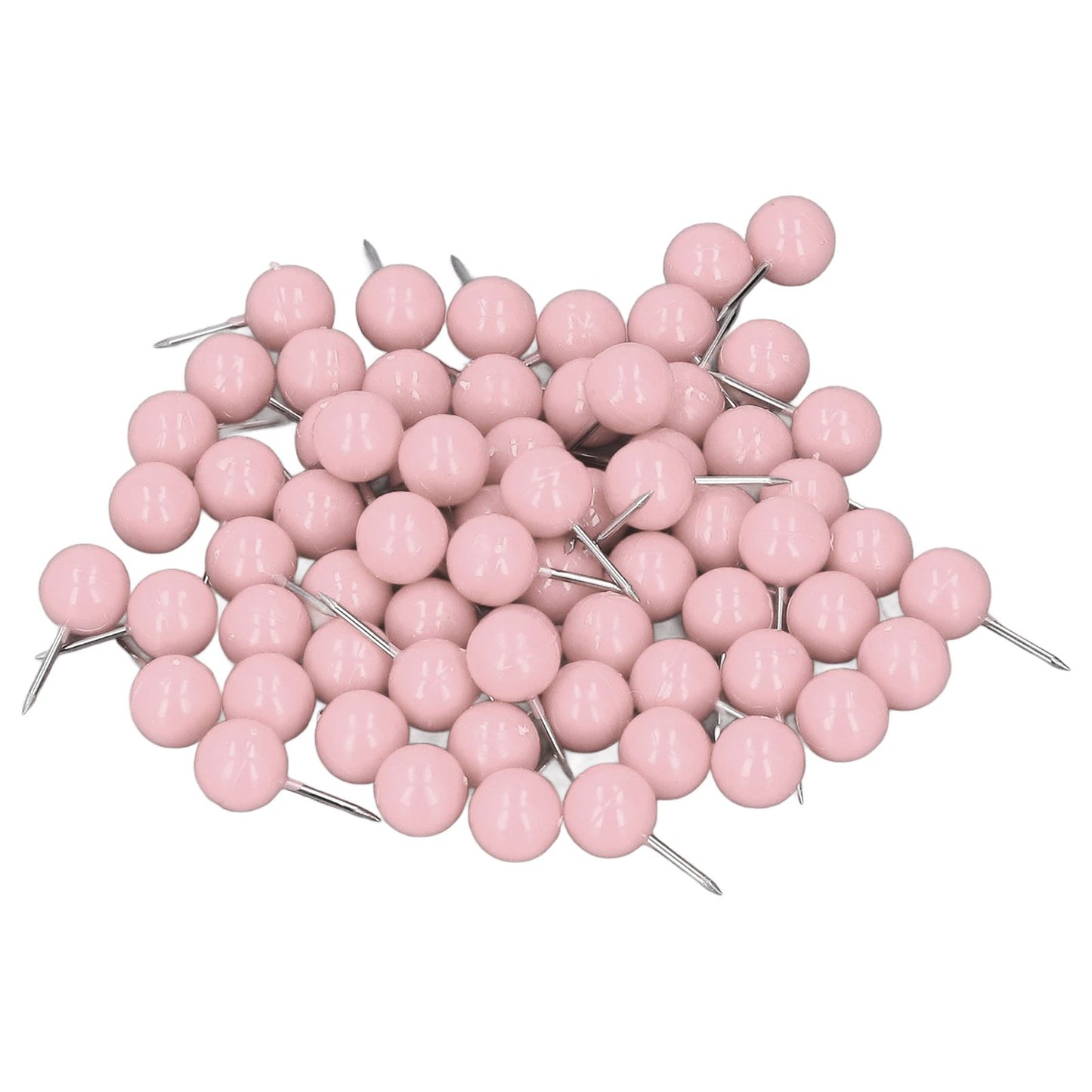 100Pcs Push Pins Map Tacks Steel Plastic Decorative Marking Pins for Cork Boards 9.5x20mm Pink V1294-YM0523-3117220052714