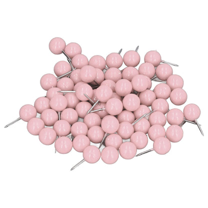 100Pcs Push Pins Map Tacks Steel Plastic Decorative Marking Pins for Cork Boards 9.5x20mm Pink V1294-YM0523-3117220052714