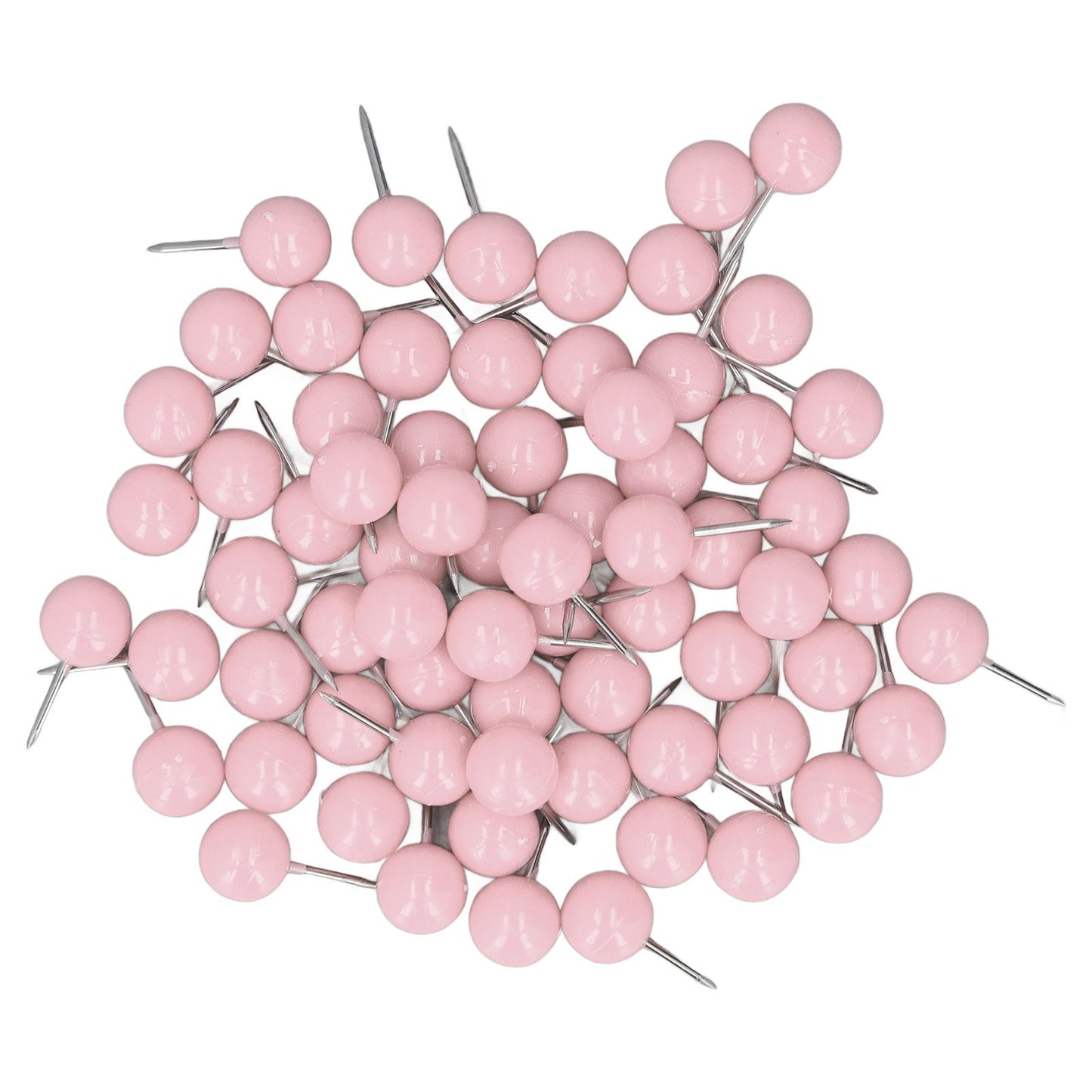 100Pcs Push Pins Map Tacks Steel Plastic Decorative Marking Pins for Cork Boards 9.5x20mm Pink V1294-YM0523-3117220052714