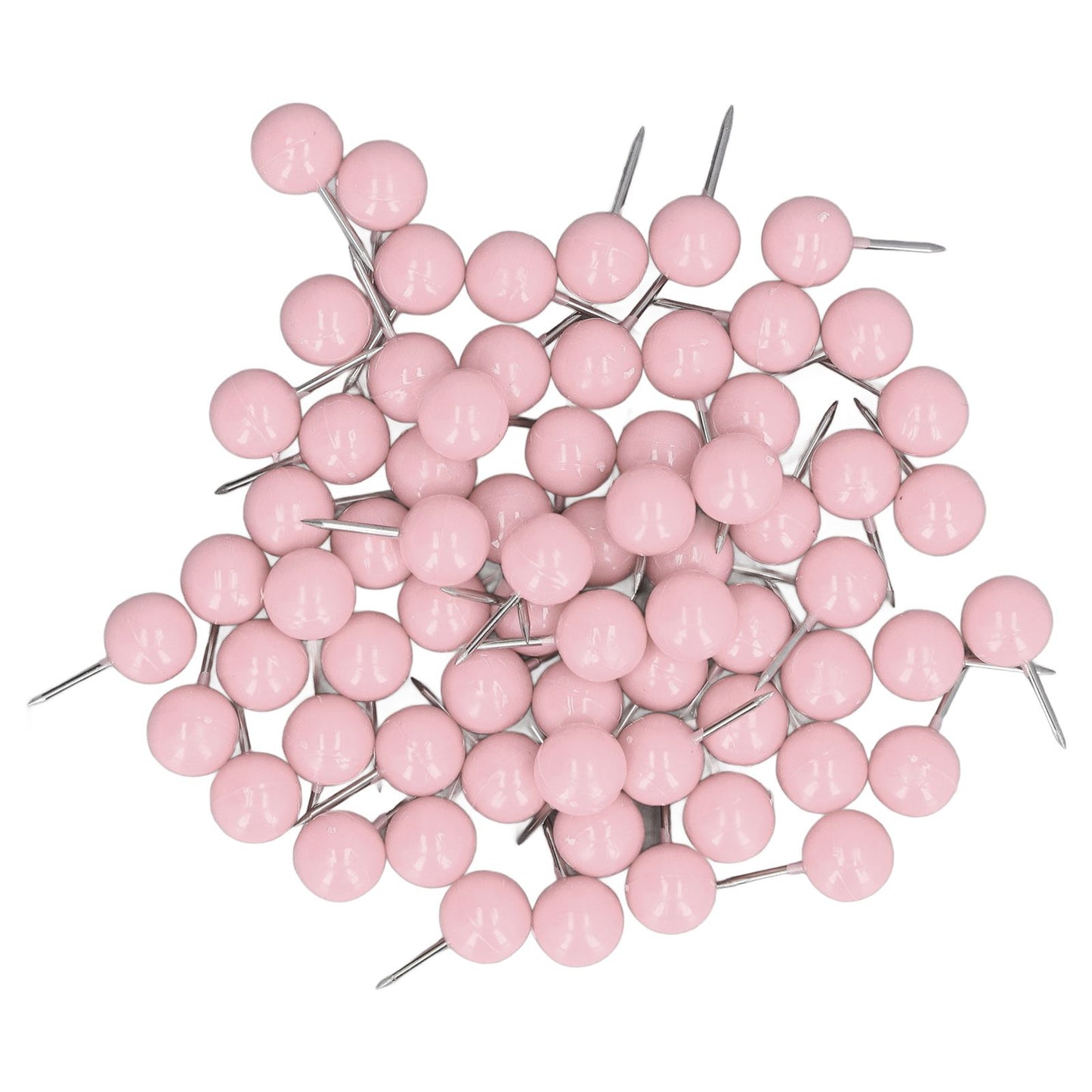 100Pcs Push Pins Map Tacks Steel Plastic Decorative Marking Pins for Cork Boards 9.5x20mm Pink V1294-YM0523-3117220052714