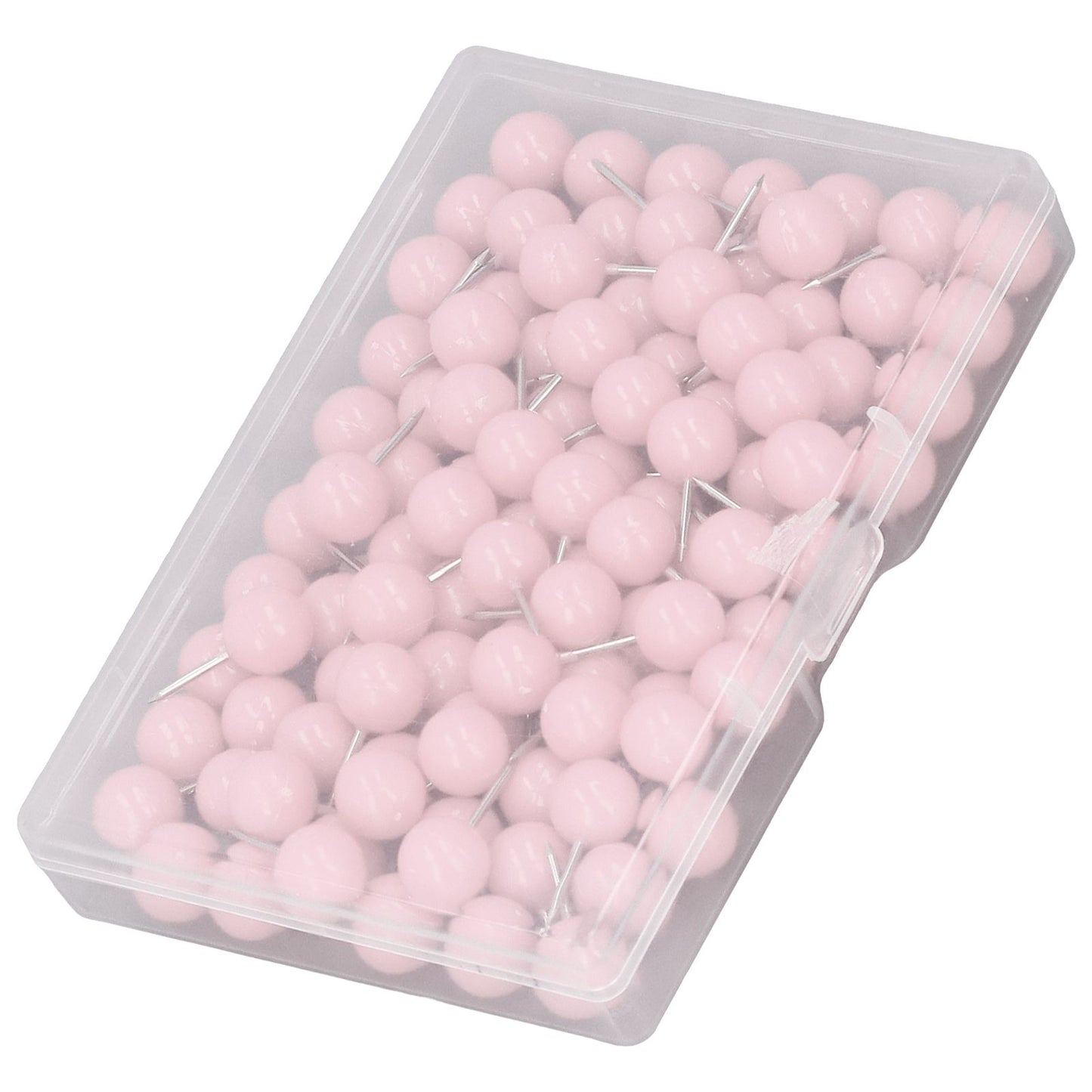 100Pcs Push Pins Map Tacks Steel Plastic Decorative Marking Pins for Cork Boards 9.5x20mm Pink V1294-YM0523-3117220052714