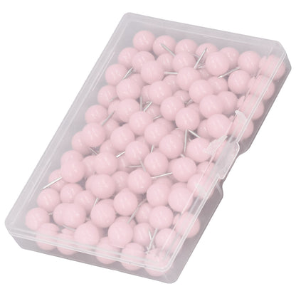 100Pcs Push Pins Map Tacks Steel Plastic Decorative Marking Pins for Cork Boards 9.5x20mm Pink V1294-YM0523-3117220052714