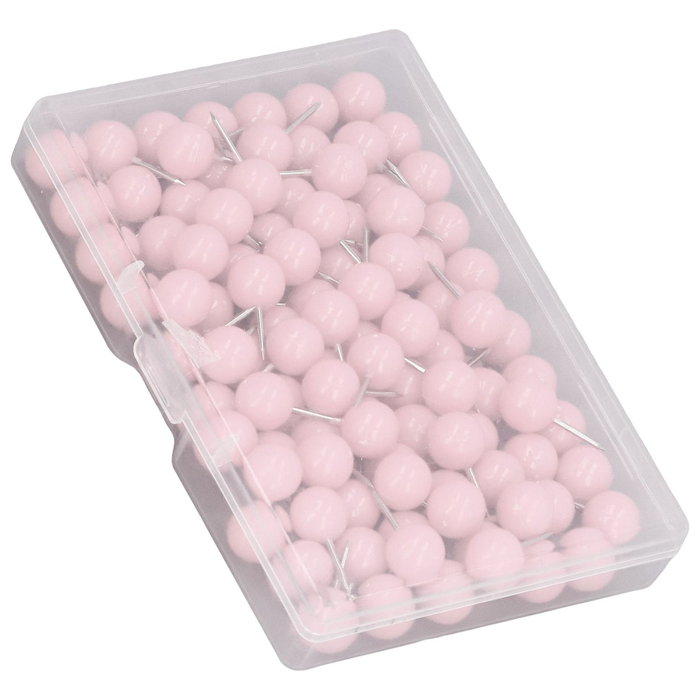 100Pcs Push Pins Map Tacks Steel Plastic Decorative Marking Pins for Cork Boards 9.5x20mm Pink V1294-YM0523-3117220052714