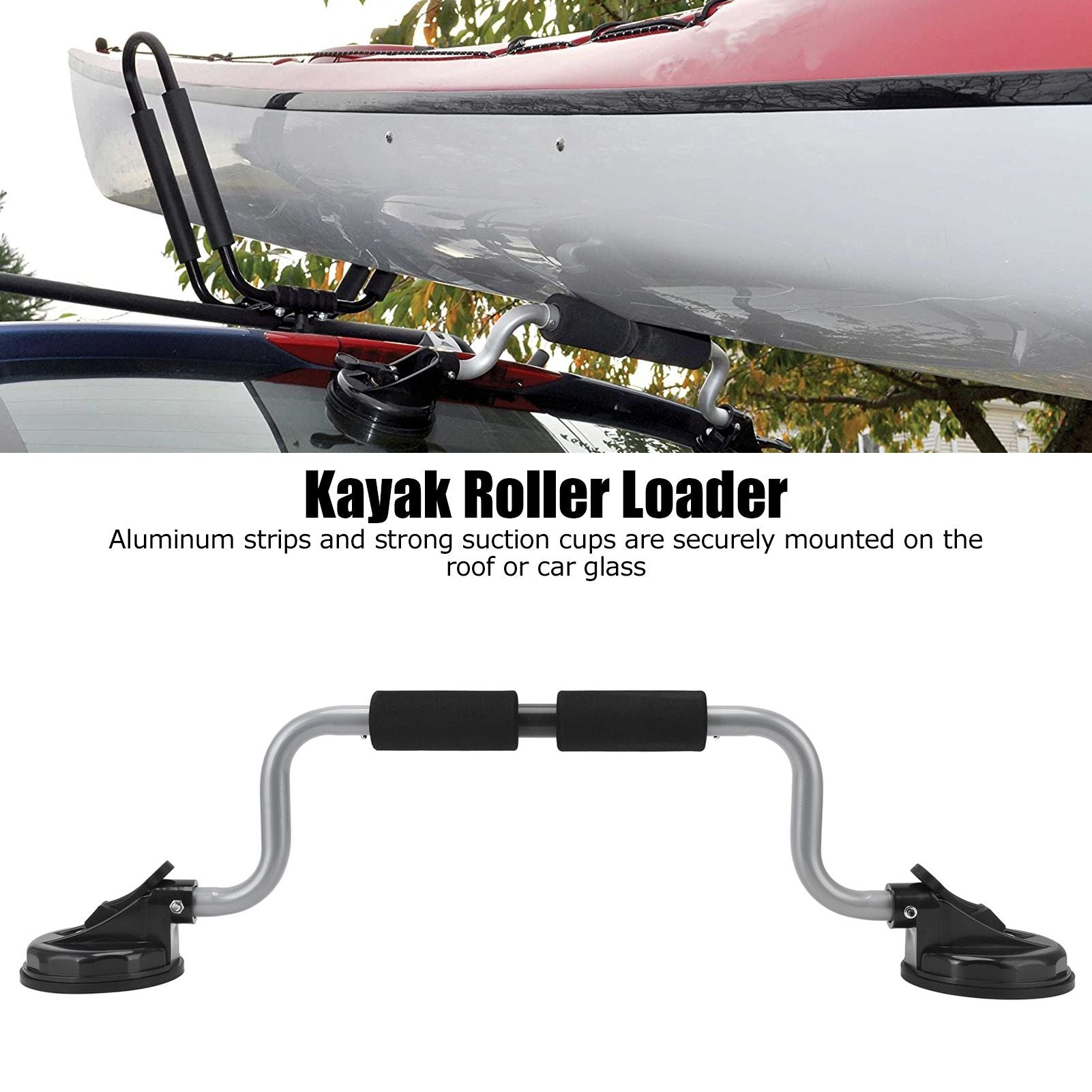 Kayak Roller Quick Easy Smart Two Adjustable Angles Kayak Canoe Assist Powerful Suction Cup Holder for V1294-YM0523-3117220053812