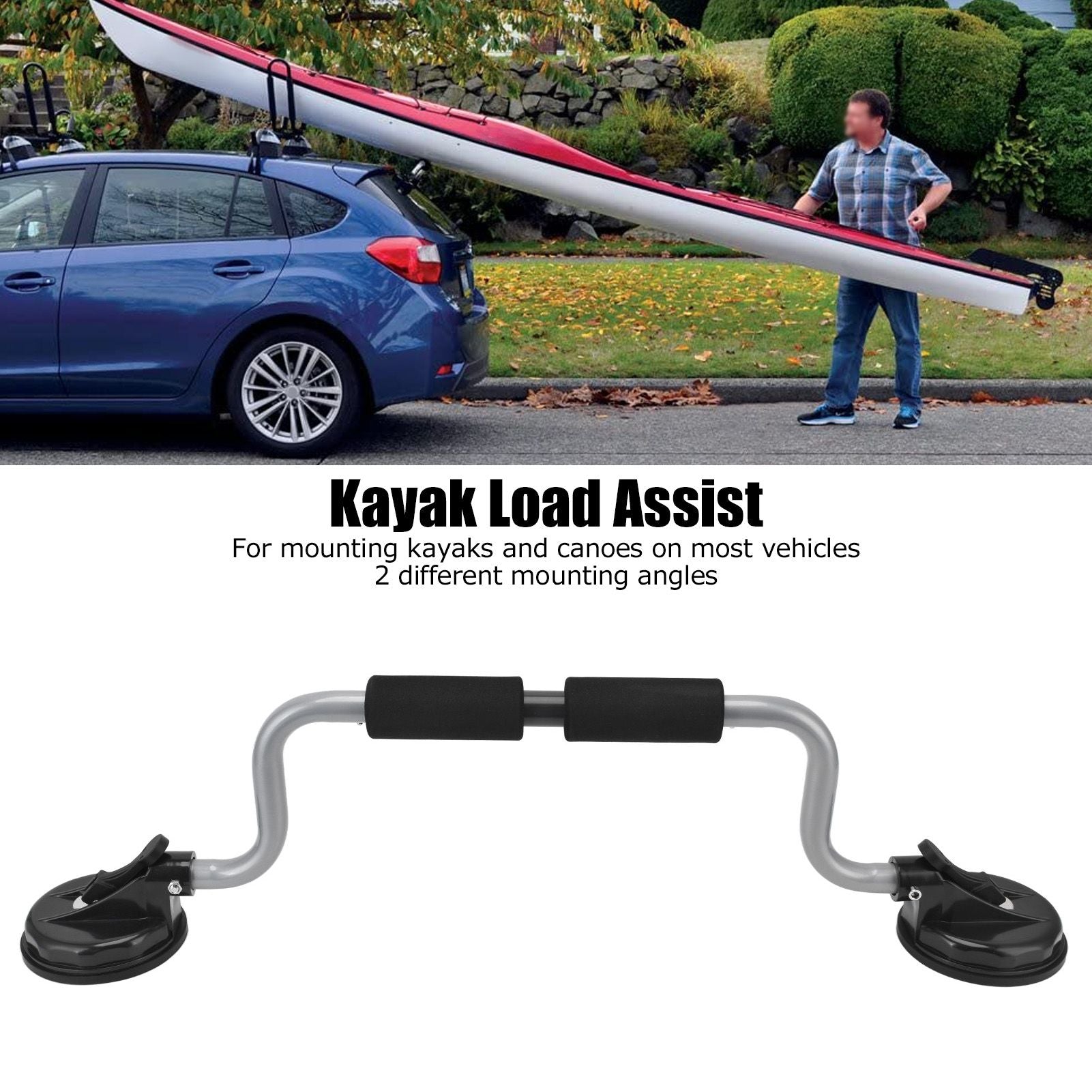 Kayak Roller Quick Easy Smart Two Adjustable Angles Kayak Canoe Assist Powerful Suction Cup Holder for V1294-YM0523-3117220053812