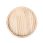 Clip On Tray Natural Bamboo 9.8in Round Home Couch Sofa Armrest Clip Tray Table for Snack Coffee Tee Remote V1294-YM0523-3117220056711
