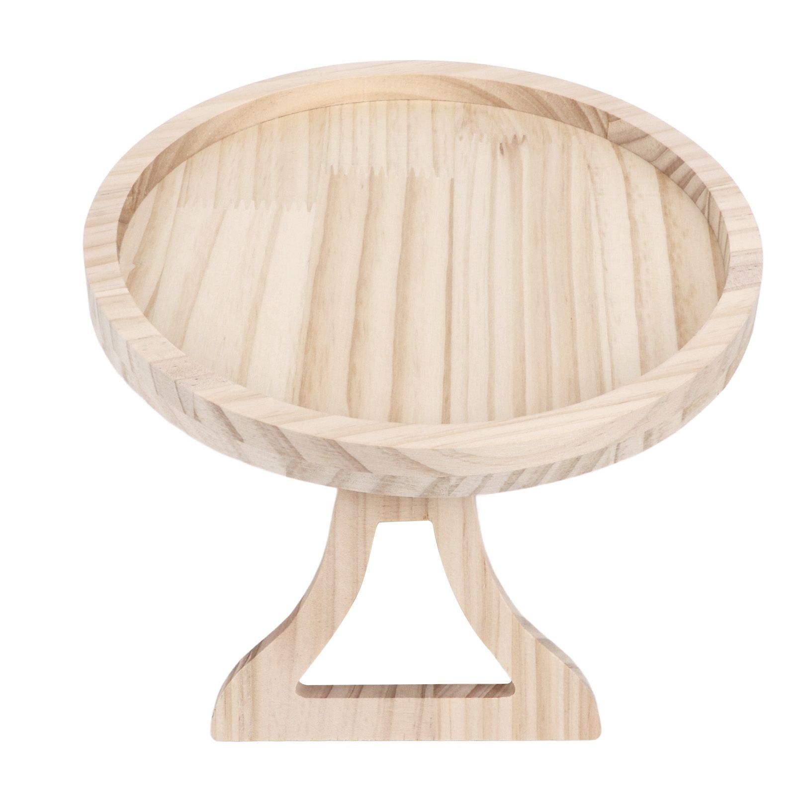 Clip On Tray Natural Bamboo 9.8in Round Home Couch Sofa Armrest Clip Tray Table for Snack Coffee Tee Remote V1294-YM0523-3117220056711
