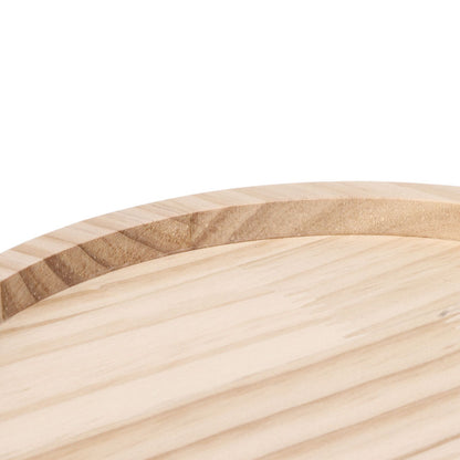 Clip On Tray Natural Bamboo 9.8in Round Home Couch Sofa Armrest Clip Tray Table for Snack Coffee Tee Remote V1294-YM0523-3117220056711