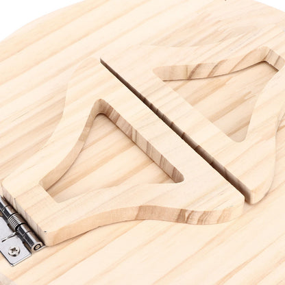 Clip On Tray Natural Bamboo 9.8in Round Home Couch Sofa Armrest Clip Tray Table for Snack Coffee Tee Remote V1294-YM0523-3117220056711
