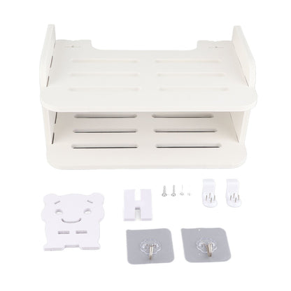 Set Top Box Shelf Free Punch Storage Rack Decorative Partition with Anti Collision Round Corner Rack V1294-YM0523-3117220056811