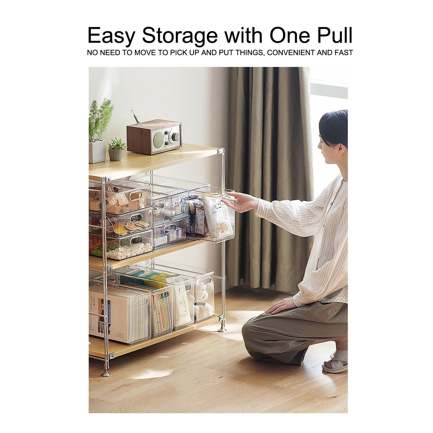 Drawer Storage Box Multifunctional Stackable Storage Container for Toothpaste Hairspray Soap Makeup Wipes V1294-YM0523-3117220056912