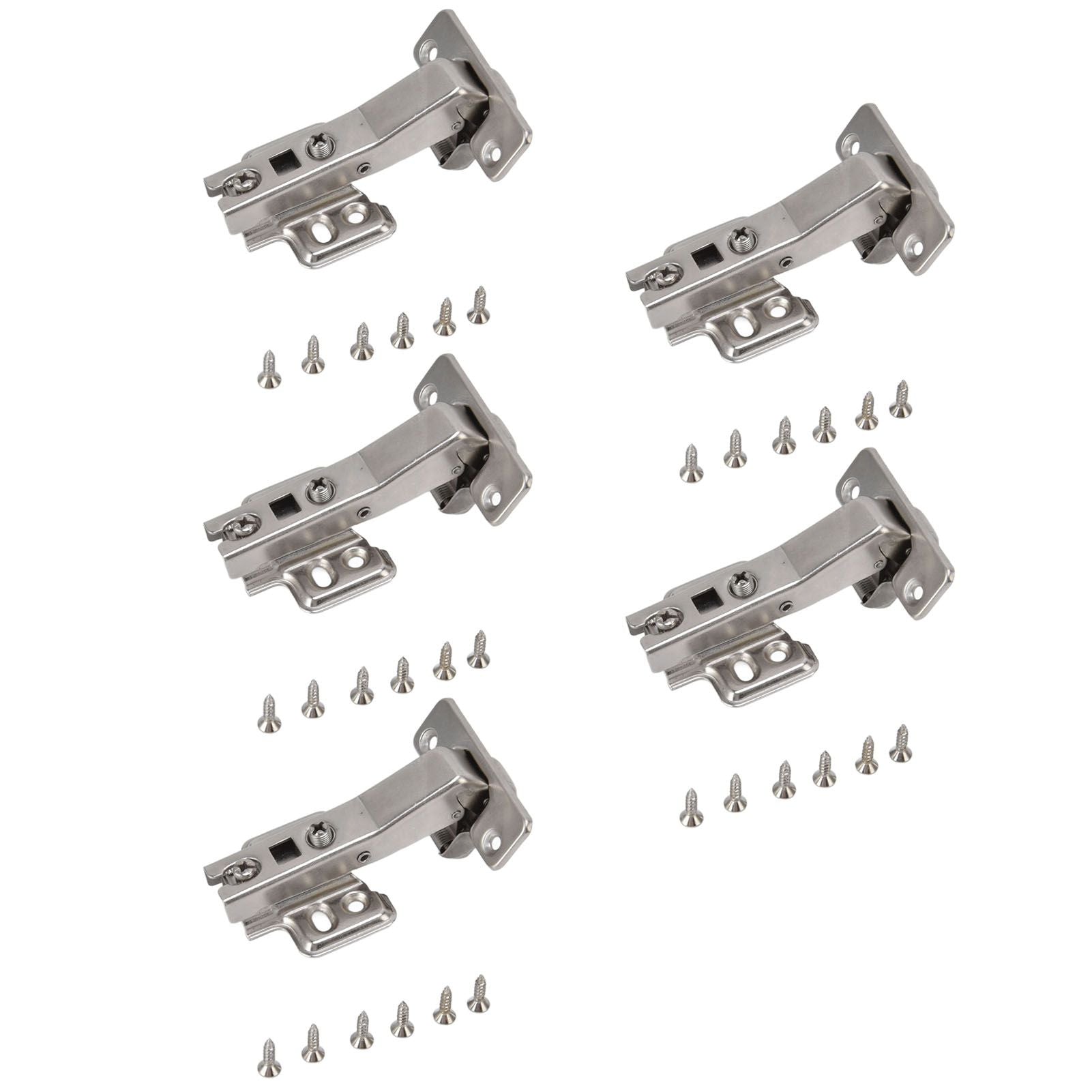 5Pcs Hydraulic Buffer Hinge Reduce Noise Closing Speed Anti Rust Cabinet Door Butt Hinge for Home Wardrobes V1294-YM0523-3117220058711