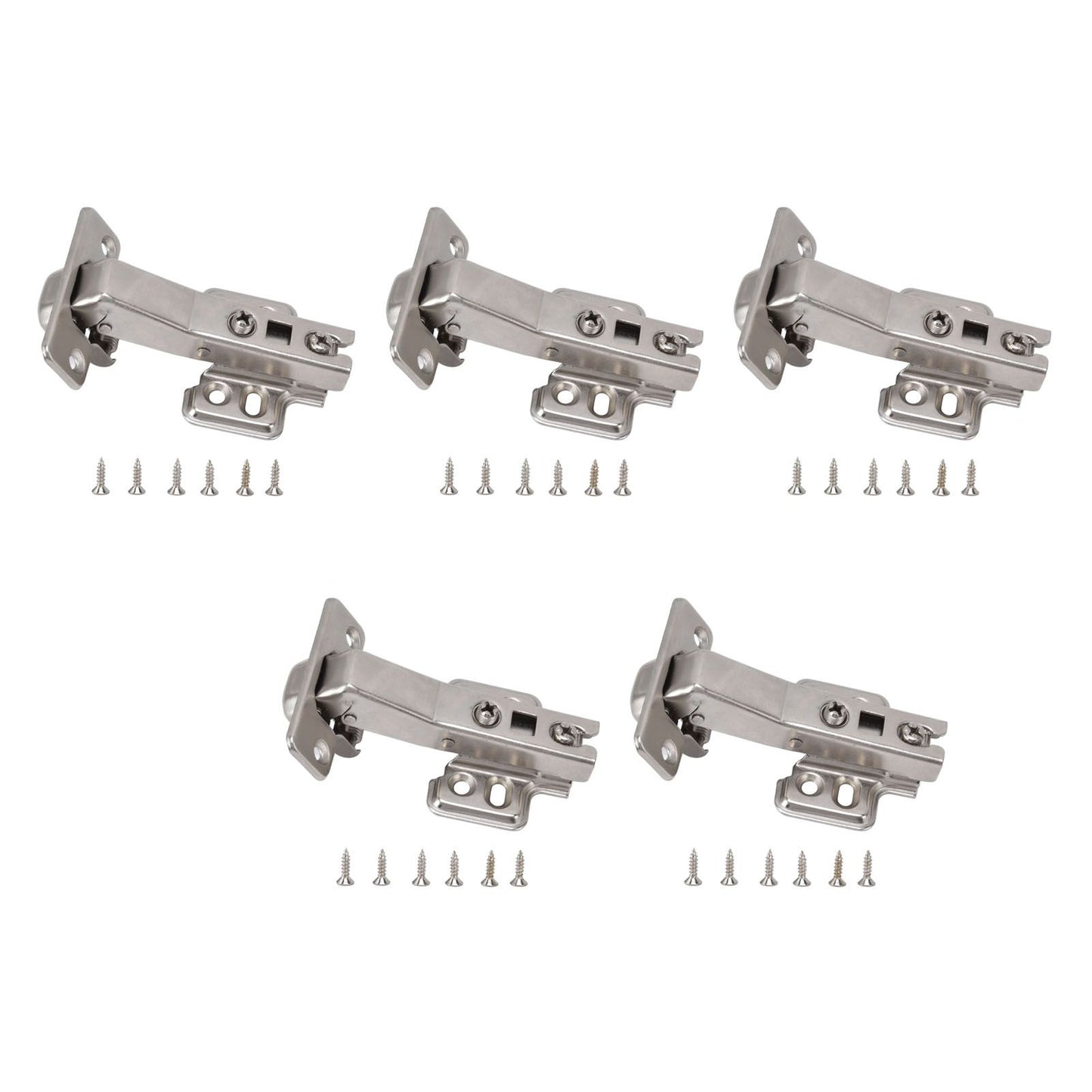 5Pcs Hydraulic Buffer Hinge Reduce Noise Closing Speed Anti Rust Cabinet Door Butt Hinge for Home Wardrobes V1294-YM0523-3117220058711
