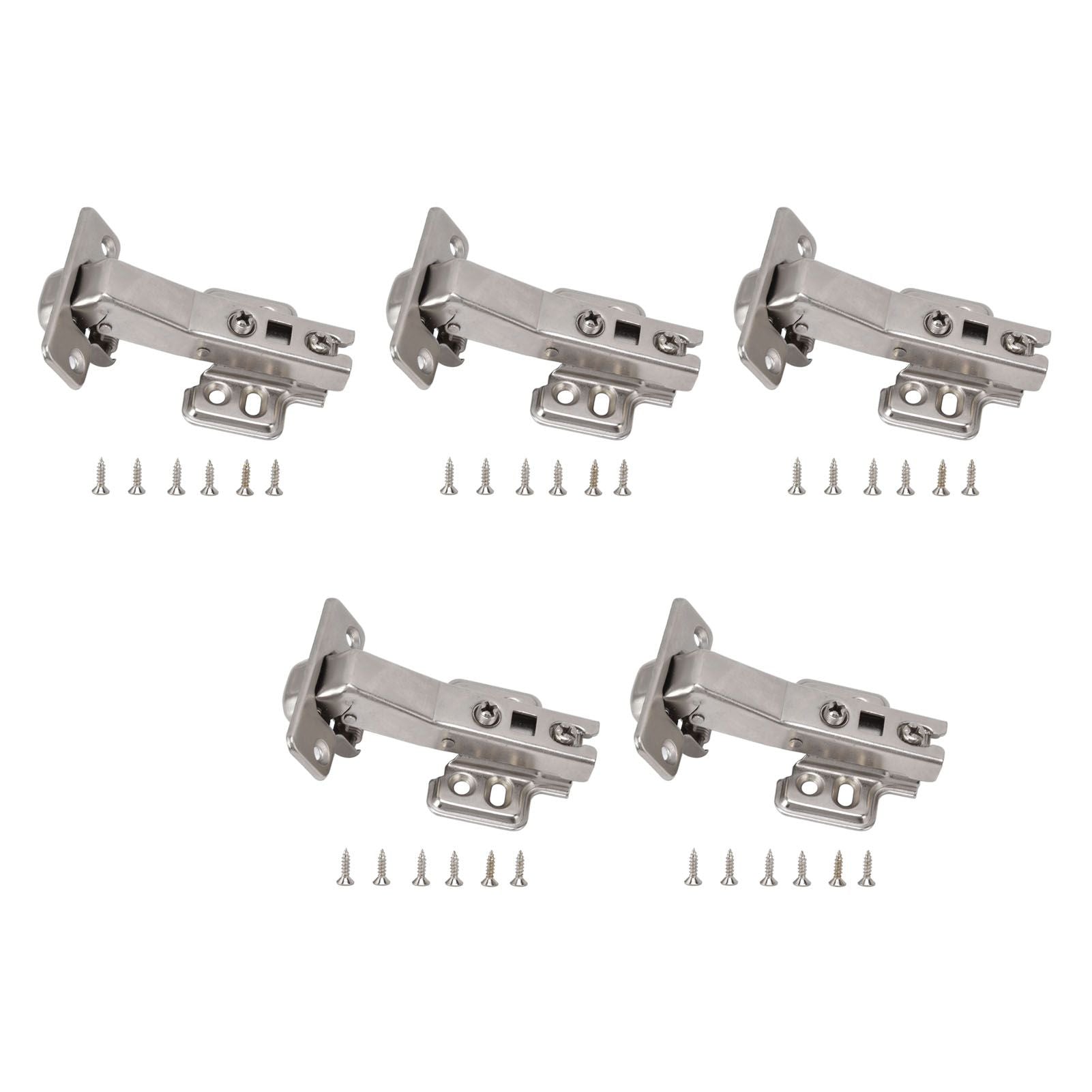 5Pcs Hydraulic Buffer Hinge Reduce Noise Closing Speed Anti Rust Cabinet Door Butt Hinge for Home Wardrobes V1294-YM0523-3117220058711