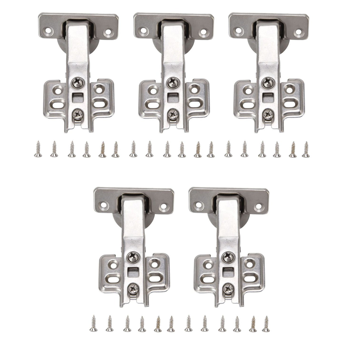 5Pcs Hydraulic Buffer Hinge Reduce Noise Closing Speed Anti Rust Cabinet Door Butt Hinge for Home Wardrobes V1294-YM0523-3117220058711