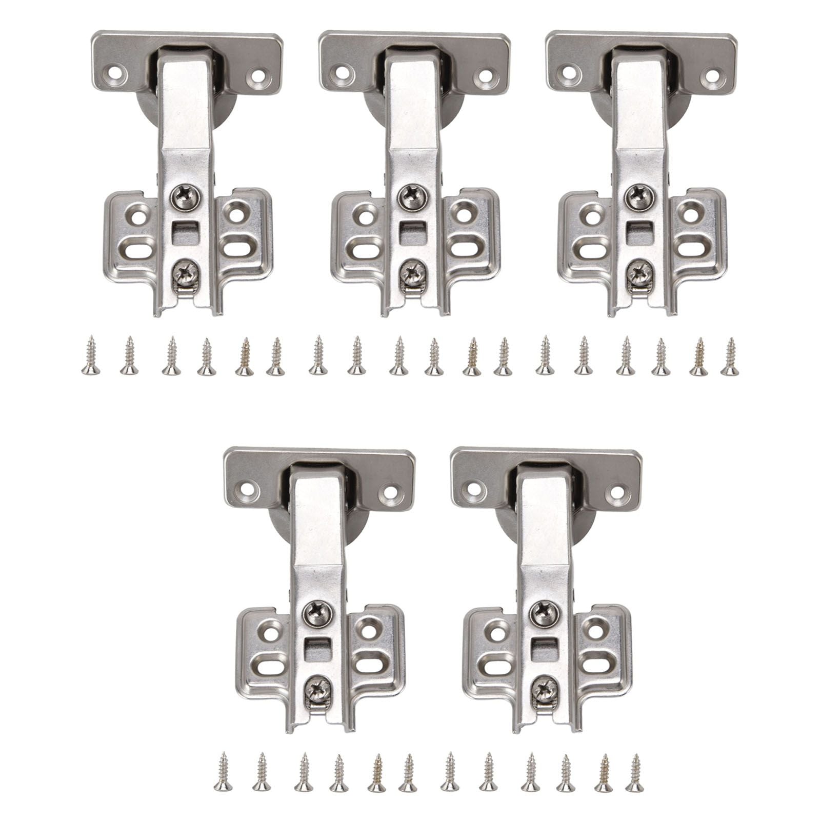 5Pcs Hydraulic Buffer Hinge Reduce Noise Closing Speed Anti Rust Cabinet Door Butt Hinge for Home Wardrobes V1294-YM0523-3117220058711