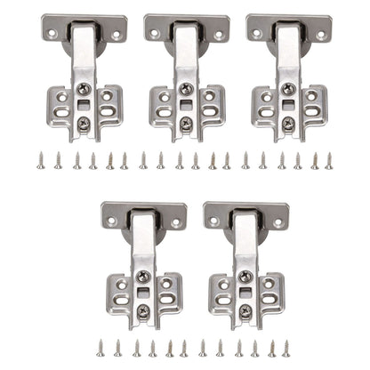 5Pcs Hydraulic Buffer Hinge Reduce Noise Closing Speed Anti Rust Cabinet Door Butt Hinge for Home Wardrobes V1294-YM0523-3117220058711