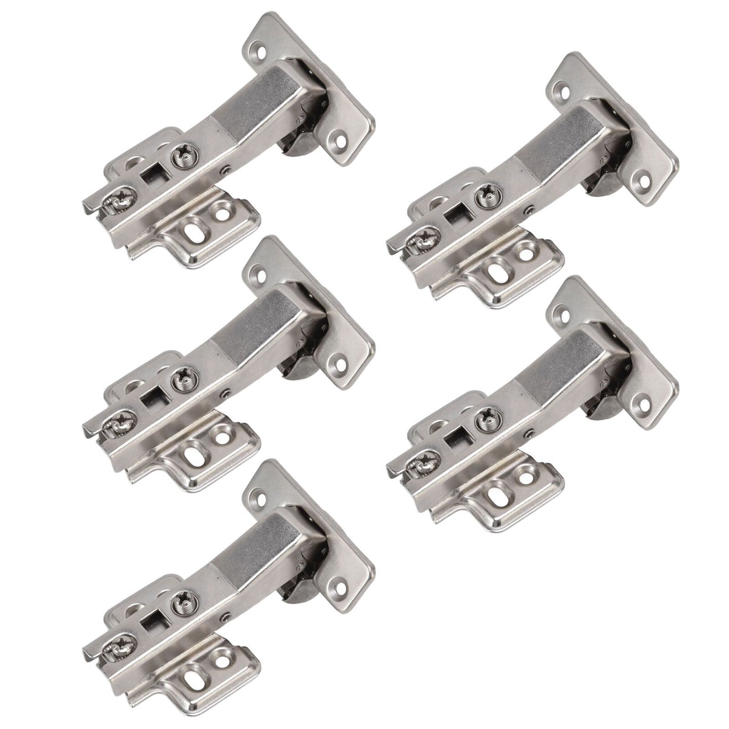 5Pcs Hydraulic Buffer Hinge Reduce Noise Closing Speed Anti Rust Cabinet Door Butt Hinge for Home Wardrobes V1294-YM0523-3117220058711