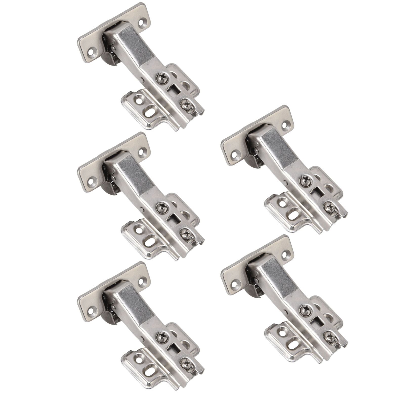 5Pcs Hydraulic Buffer Hinge Reduce Noise Closing Speed Anti Rust Cabinet Door Butt Hinge for Home Wardrobes V1294-YM0523-3117220058711
