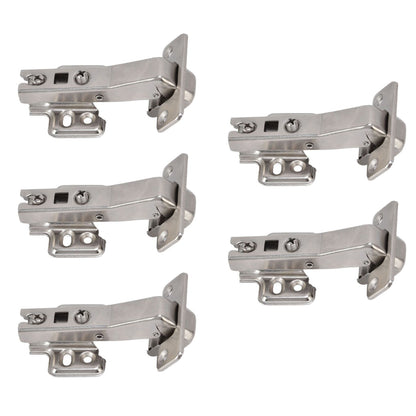 5Pcs Hydraulic Buffer Hinge Reduce Noise Closing Speed Anti Rust Cabinet Door Butt Hinge for Home Wardrobes V1294-YM0523-3117220058711