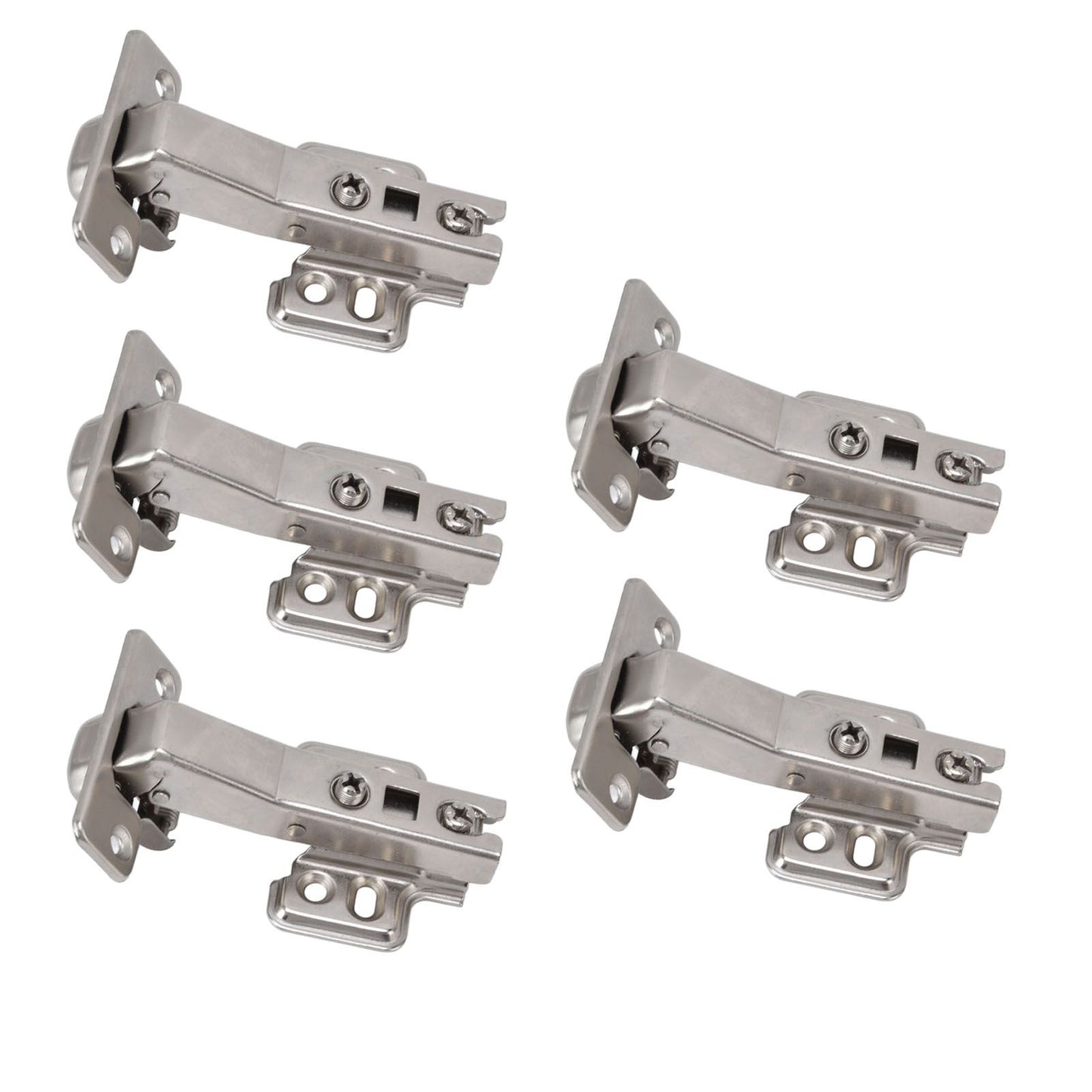 5Pcs Hydraulic Buffer Hinge Reduce Noise Closing Speed Anti Rust Cabinet Door Butt Hinge for Home Wardrobes V1294-YM0523-3117220058711