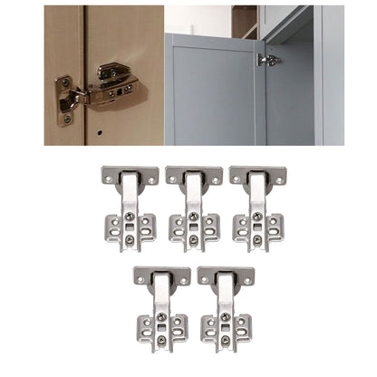 5Pcs Hydraulic Buffer Hinge Reduce Noise Closing Speed Anti Rust Cabinet Door Butt Hinge for Home Wardrobes V1294-YM0523-3117220058711