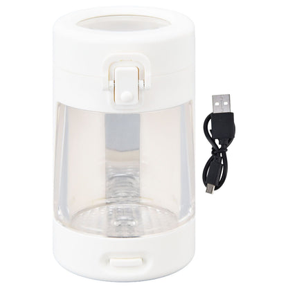 Light Up LED Seal Storage Jar Transparent Grinder 8X Magnifying Viewing Moistureproof for Herb V1294-YM0523-3117220059811