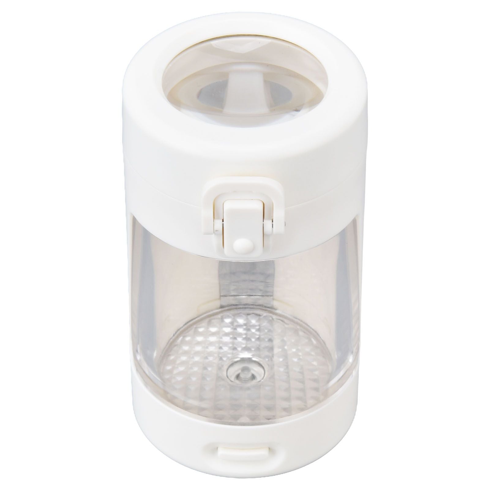 Light Up LED Seal Storage Jar Transparent Grinder 8X Magnifying Viewing Moistureproof for Herb V1294-YM0523-3117220059811