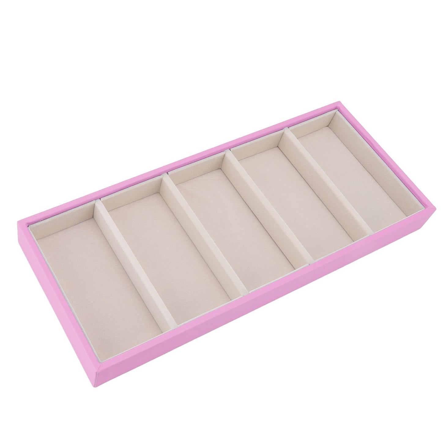 5 Grid Glasses Case Multifunction Space Saving 5 Slot Sunglasses Holder Storage Box Pink V1294-YM0523-3117220060812