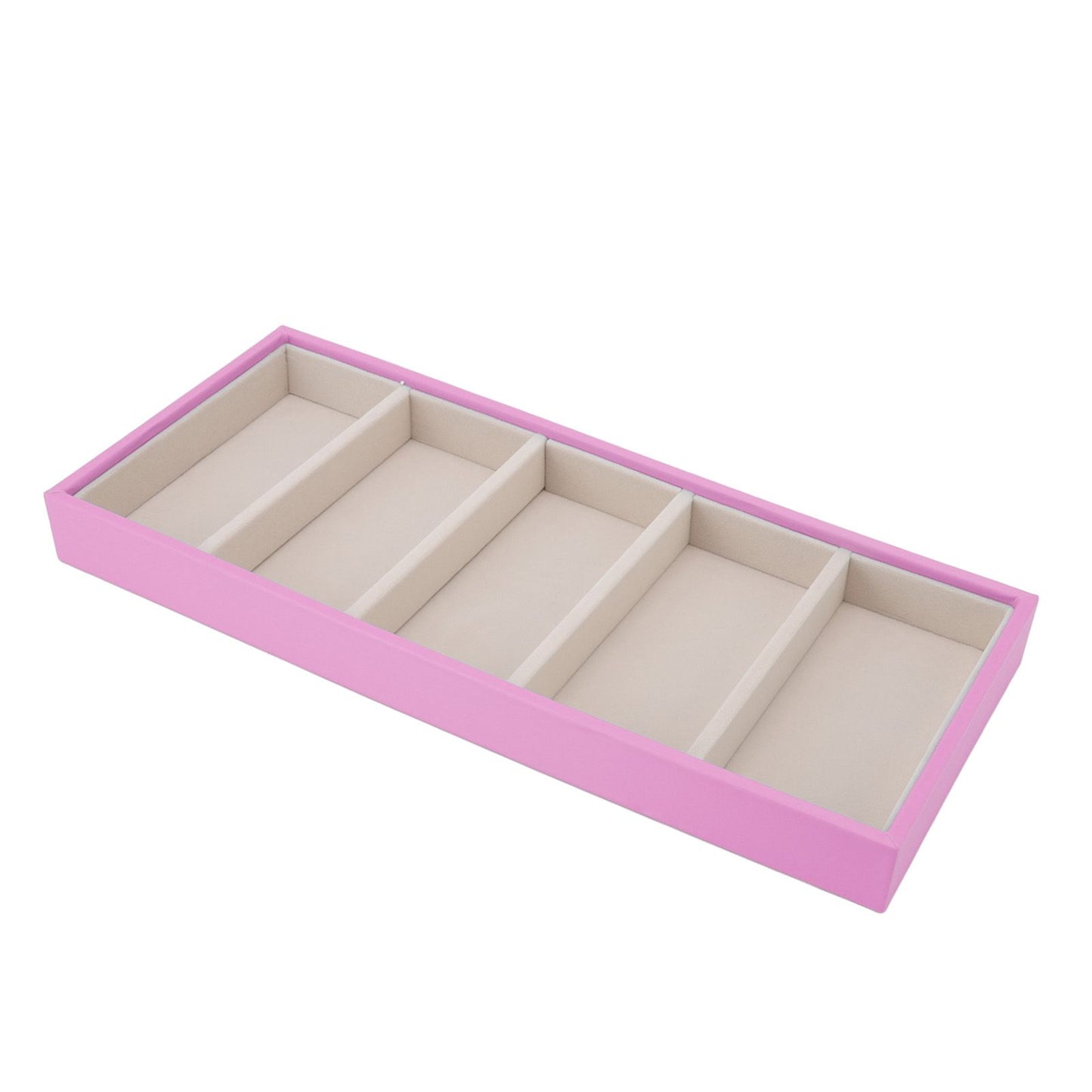 5 Grid Glasses Case Multifunction Space Saving 5 Slot Sunglasses Holder Storage Box Pink V1294-YM0523-3117220060812