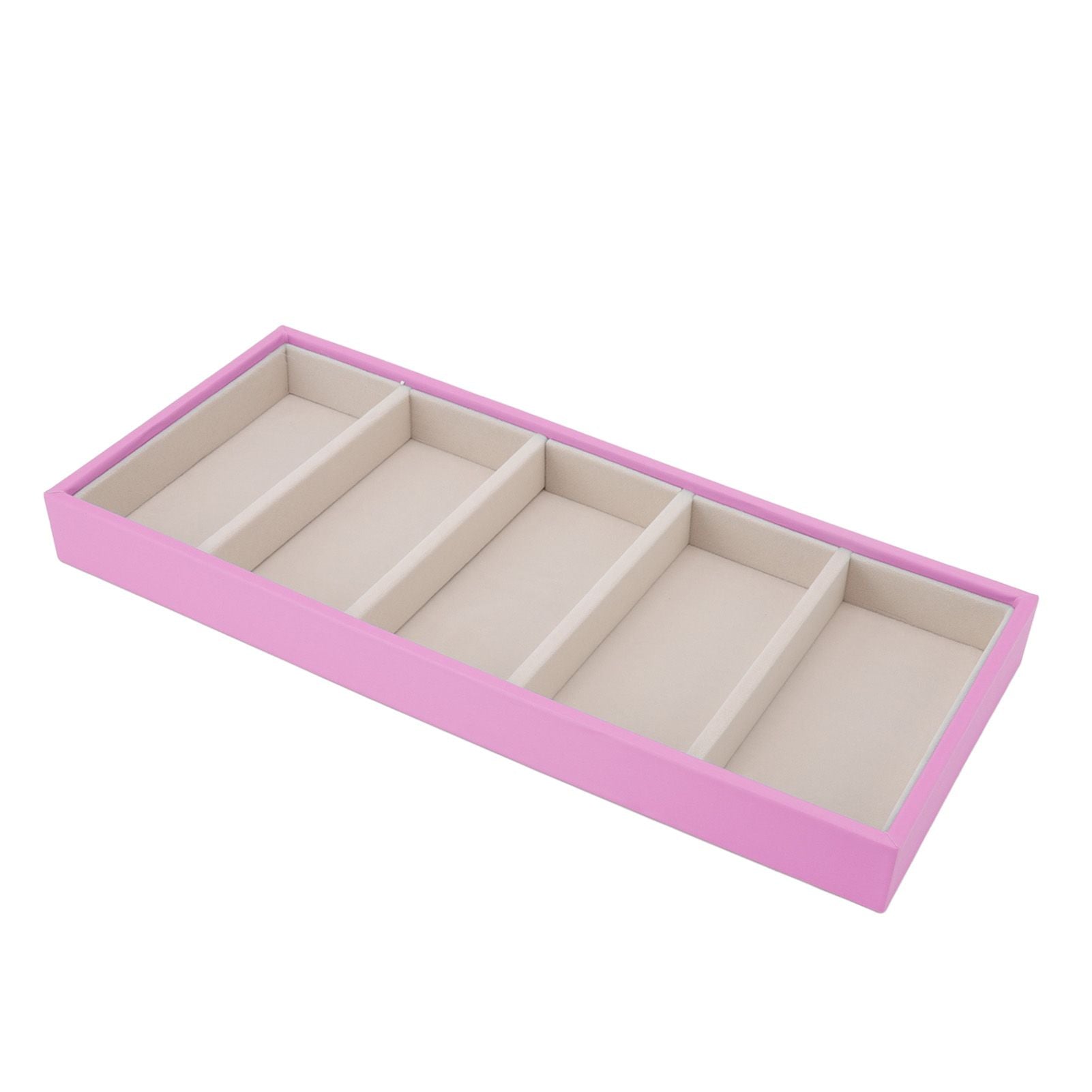 5 Grid Glasses Case Multifunction Space Saving 5 Slot Sunglasses Holder Storage Box Pink V1294-YM0523-3117220060812