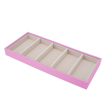 5 Grid Glasses Case Multifunction Space Saving 5 Slot Sunglasses Holder Storage Box Pink V1294-YM0523-3117220060812