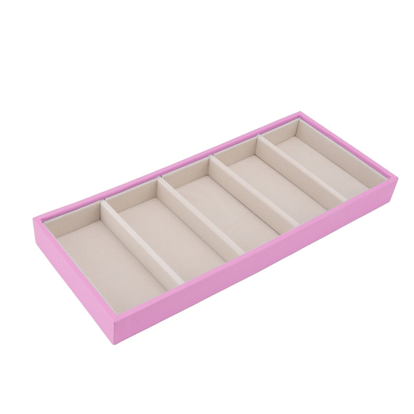 5 Grid Glasses Case Multifunction Space Saving 5 Slot Sunglasses Holder Storage Box Pink V1294-YM0523-3117220060812
