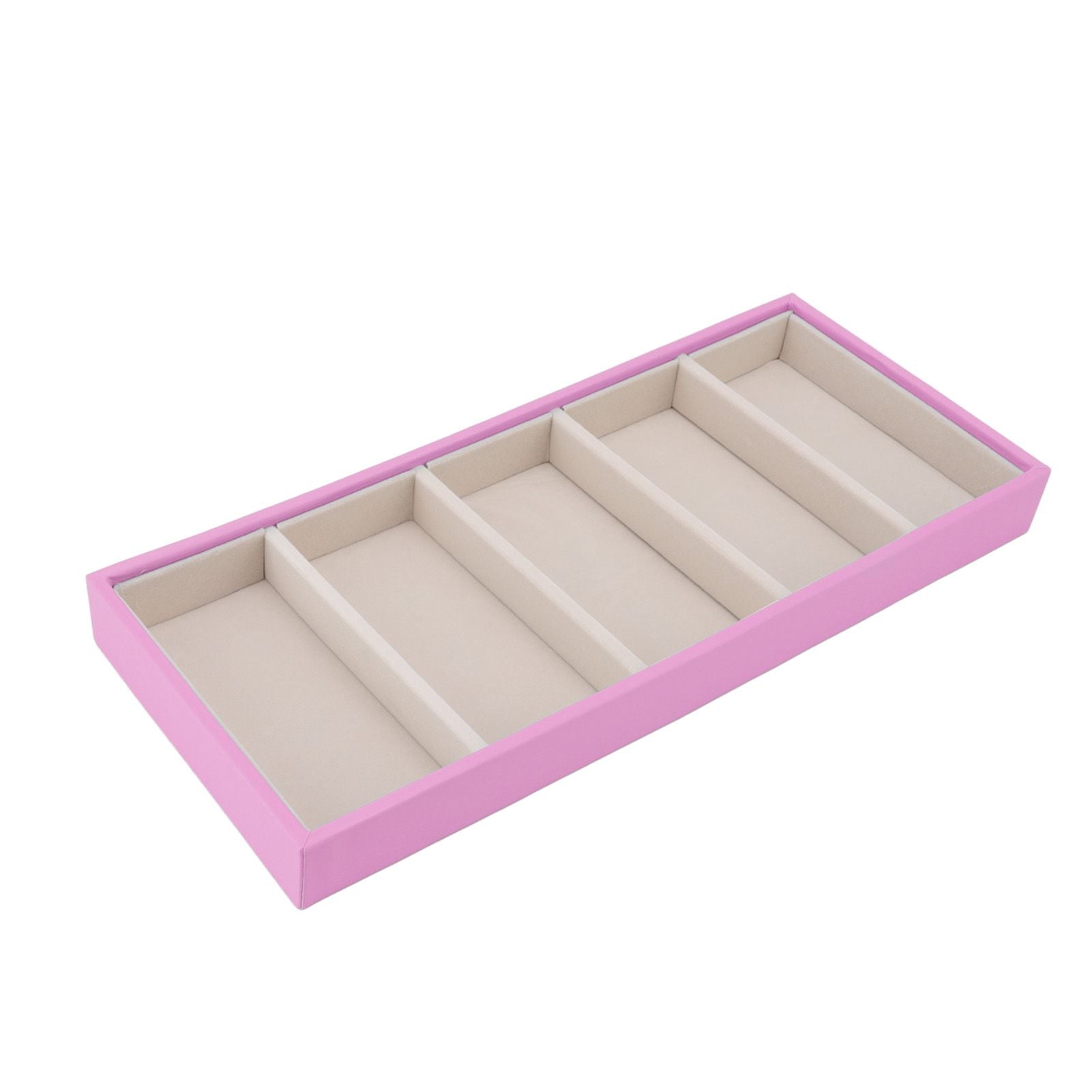 5 Grid Glasses Case Multifunction Space Saving 5 Slot Sunglasses Holder Storage Box Pink V1294-YM0523-3117220060812