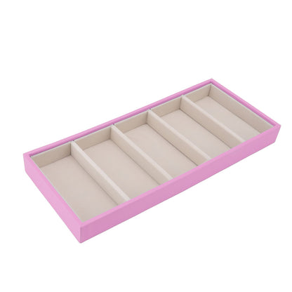 5 Grid Glasses Case Multifunction Space Saving 5 Slot Sunglasses Holder Storage Box Pink V1294-YM0523-3117220060812
