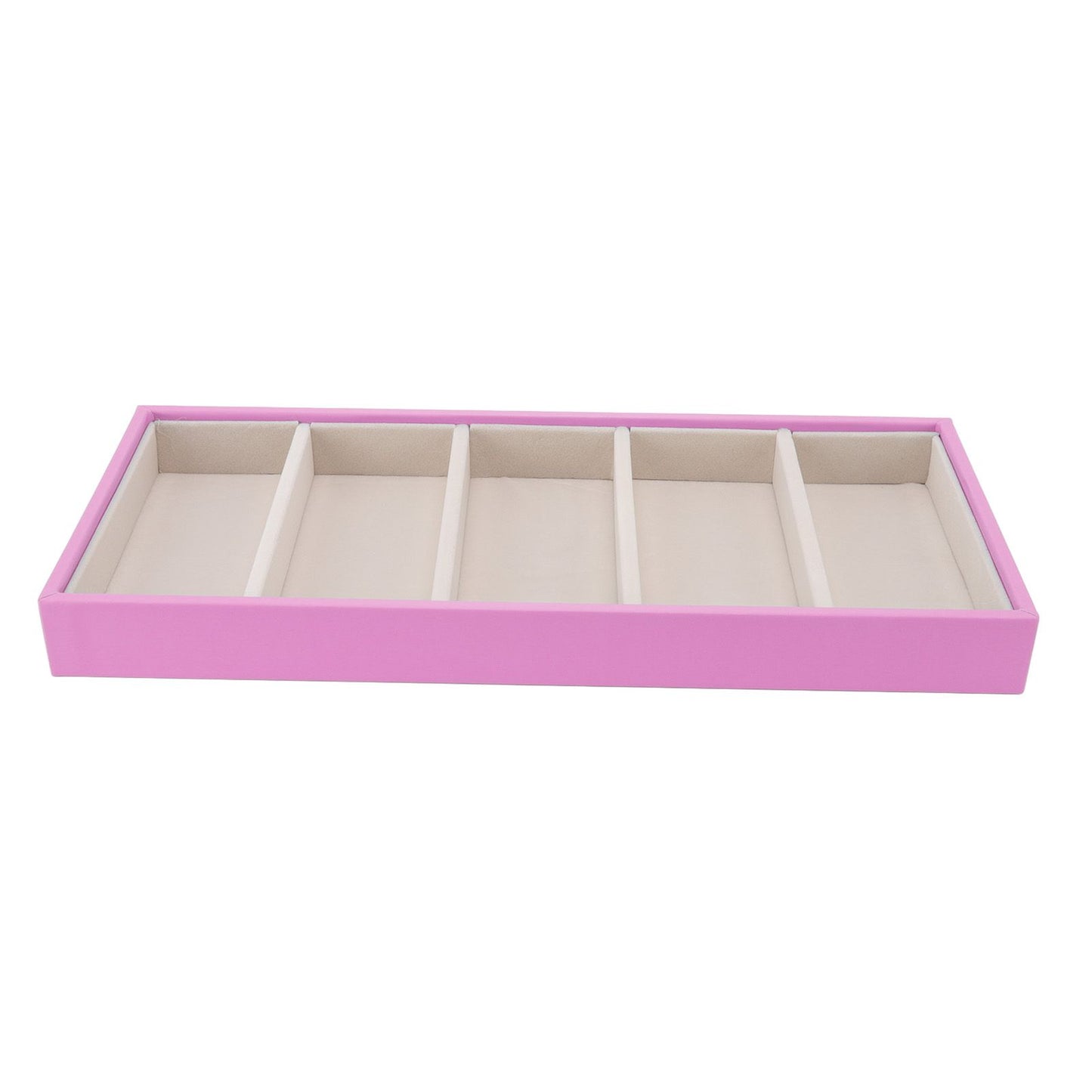 5 Grid Glasses Case Multifunction Space Saving 5 Slot Sunglasses Holder Storage Box Pink V1294-YM0523-3117220060812
