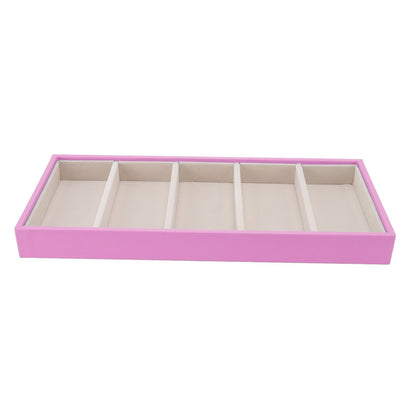 5 Grid Glasses Case Multifunction Space Saving 5 Slot Sunglasses Holder Storage Box Pink V1294-YM0523-3117220060812