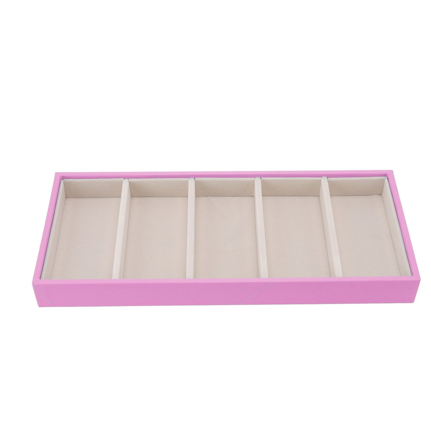 5 Grid Glasses Case Multifunction Space Saving 5 Slot Sunglasses Holder Storage Box Pink V1294-YM0523-3117220060812