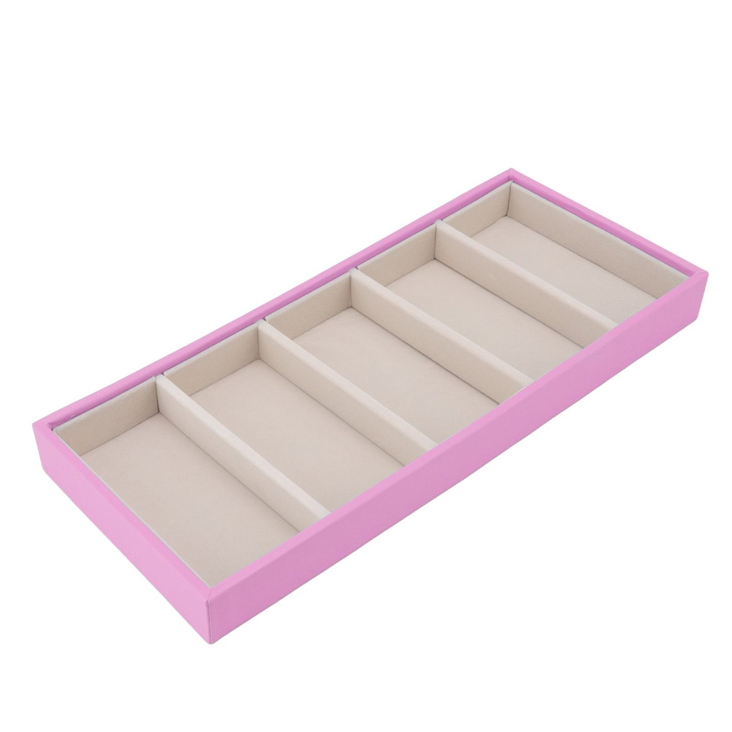 5 Grid Glasses Case Multifunction Space Saving 5 Slot Sunglasses Holder Storage Box Pink V1294-YM0523-3117220060812