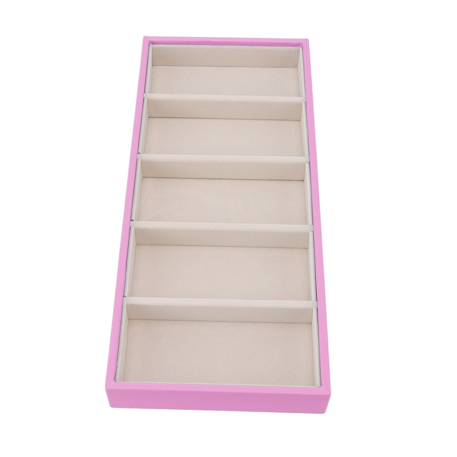 5 Grid Glasses Case Multifunction Space Saving 5 Slot Sunglasses Holder Storage Box Pink V1294-YM0523-3117220060812