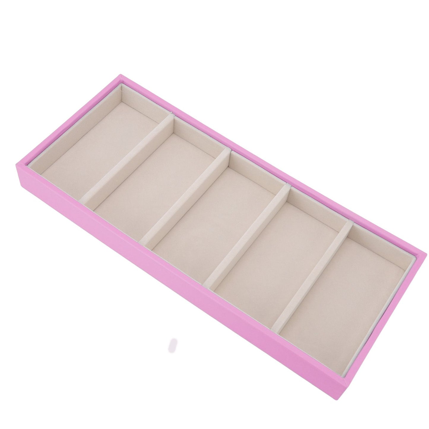 5 Grid Glasses Case Multifunction Space Saving 5 Slot Sunglasses Holder Storage Box Pink V1294-YM0523-3117220060812