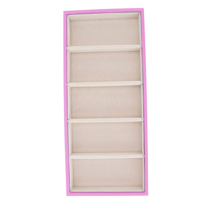 5 Grid Glasses Case Multifunction Space Saving 5 Slot Sunglasses Holder Storage Box Pink V1294-YM0523-3117220060812