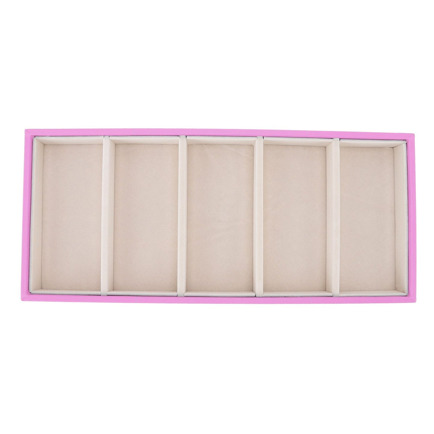 5 Grid Glasses Case Multifunction Space Saving 5 Slot Sunglasses Holder Storage Box Pink V1294-YM0523-3117220060812